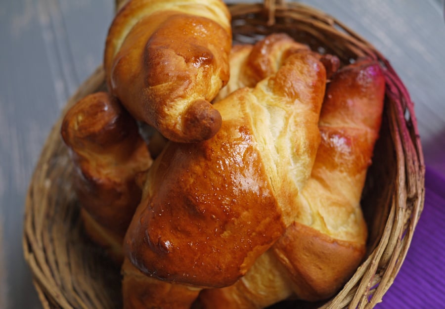 Cadbury Caramel Egg Stuffed Croissants