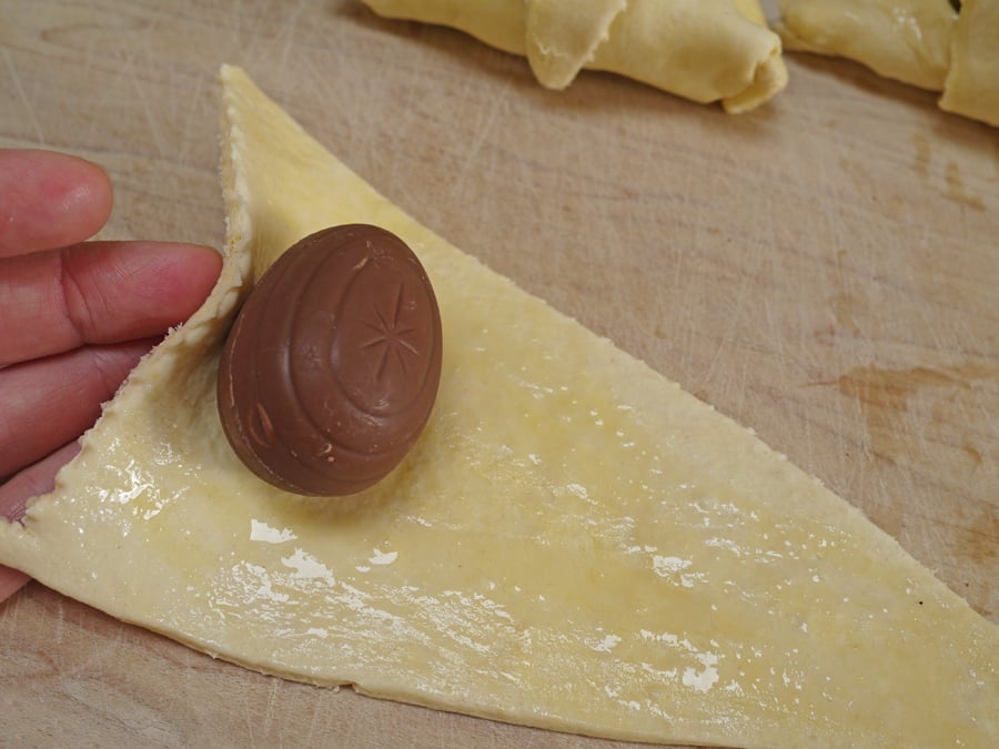 Cadbury Caramel Egg Stuffed Croissants