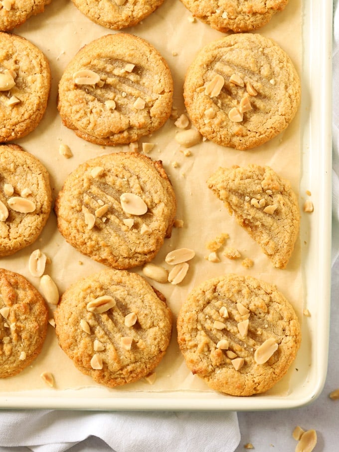 Peanut butter cookies made with just three ingredients.