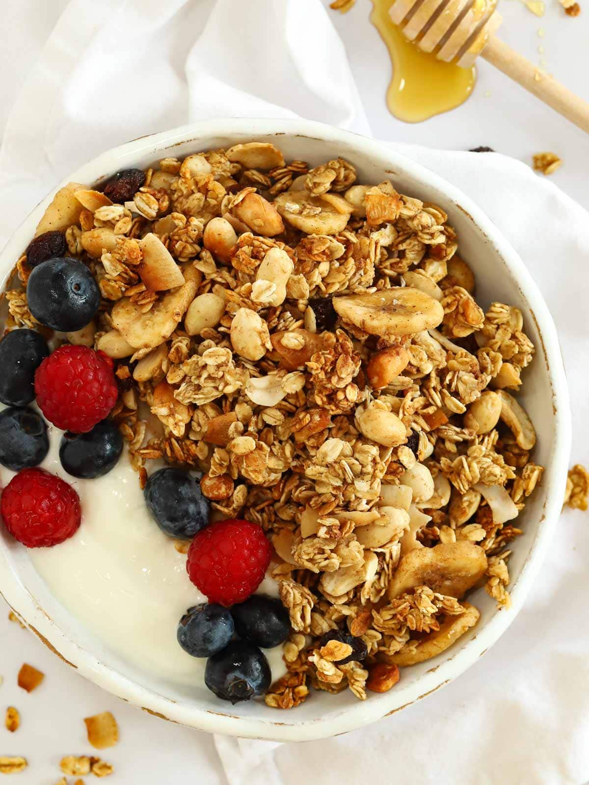Homemade granola made in the slow cooker for the whole family