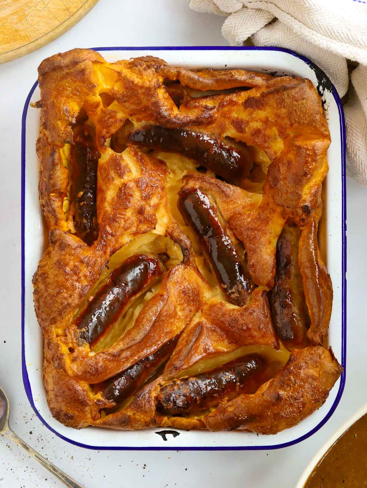 Best Toad in the Hole recipe straight out of the oven.