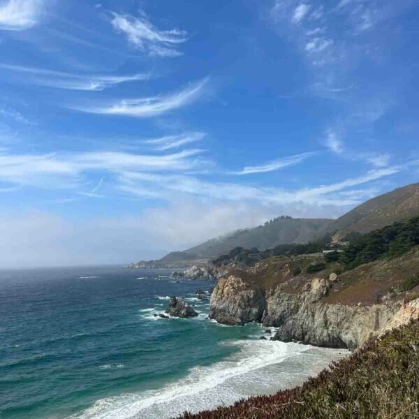 Cliff top views from Highway 1 in San Francisco.
