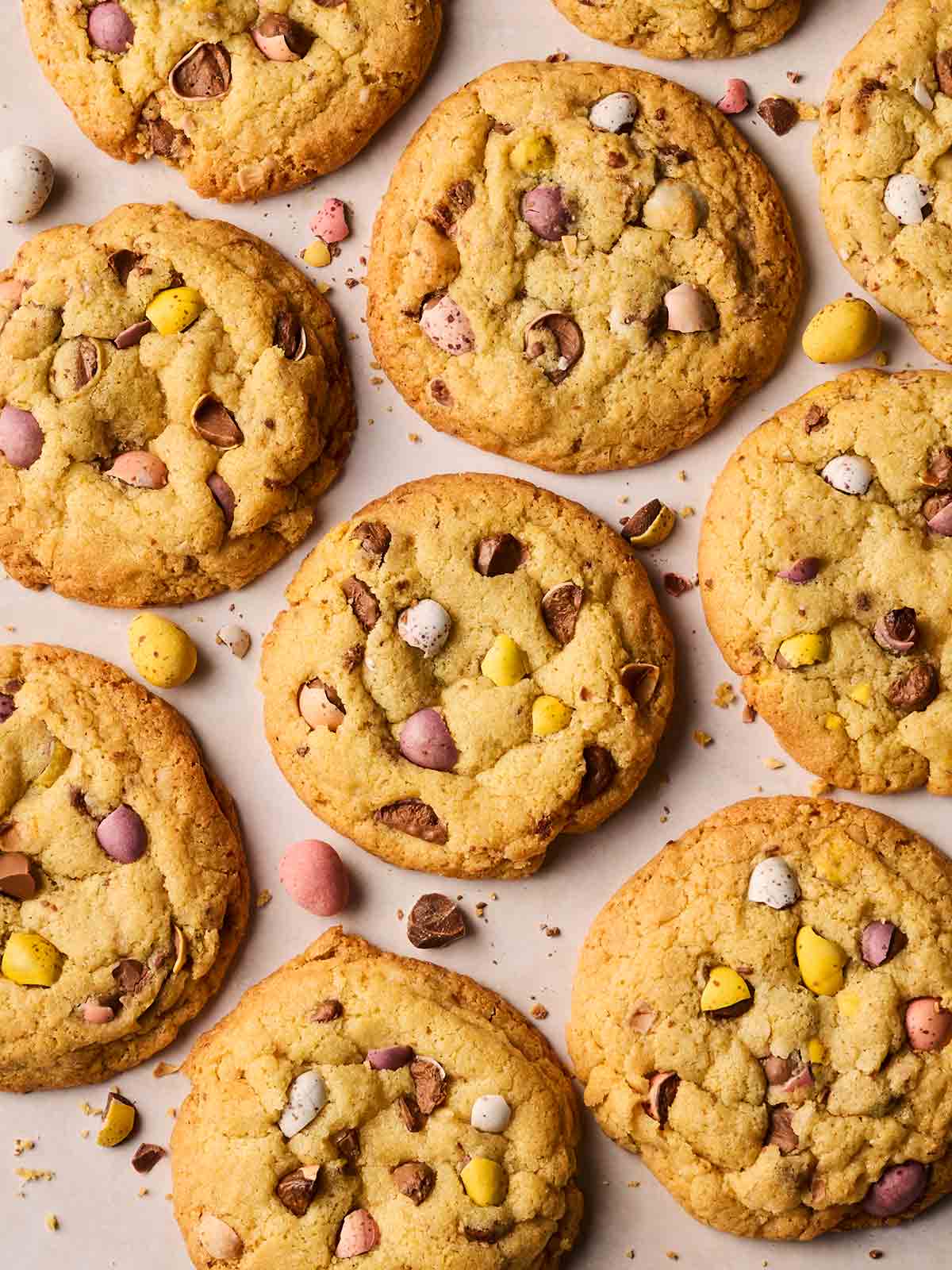 A batch of Mini Egg Cookies ready to eat.